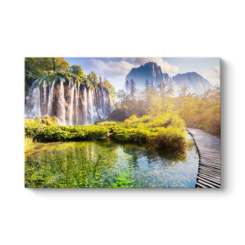 Plitvice Gölleri Şelalesi Tablosu - Model 1